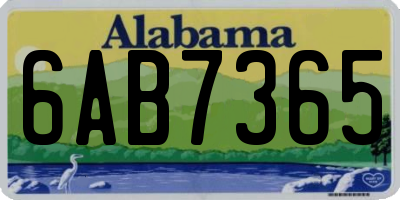 AL license plate 6AB7365