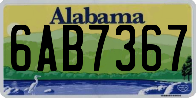 AL license plate 6AB7367