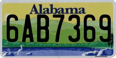 AL license plate 6AB7369