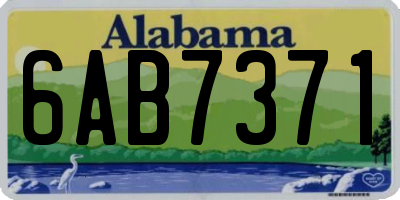 AL license plate 6AB7371