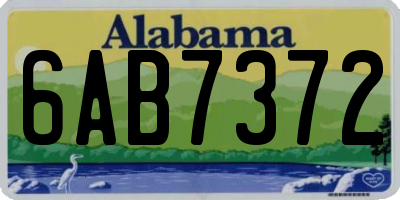 AL license plate 6AB7372