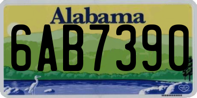 AL license plate 6AB7390