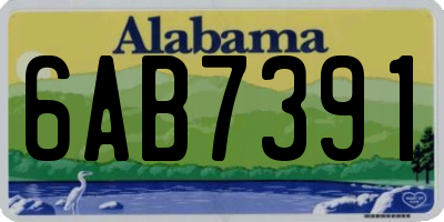 AL license plate 6AB7391