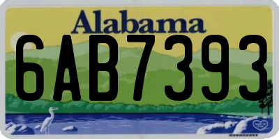 AL license plate 6AB7393