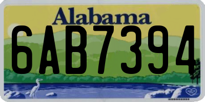 AL license plate 6AB7394