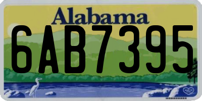 AL license plate 6AB7395