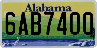 AL license plate 6AB7400