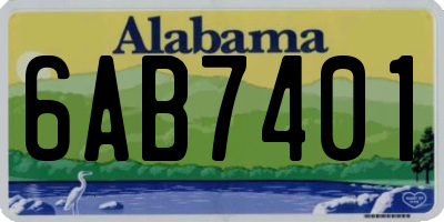 AL license plate 6AB7401