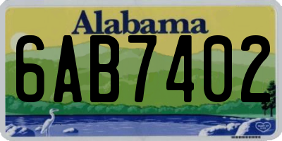 AL license plate 6AB7402