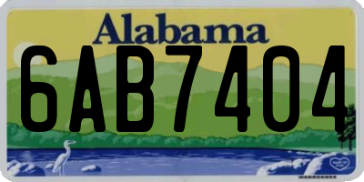 AL license plate 6AB7404