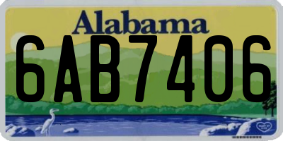 AL license plate 6AB7406