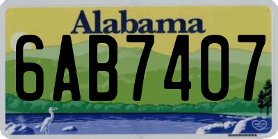 AL license plate 6AB7407