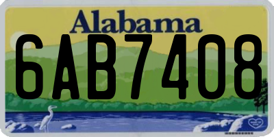 AL license plate 6AB7408