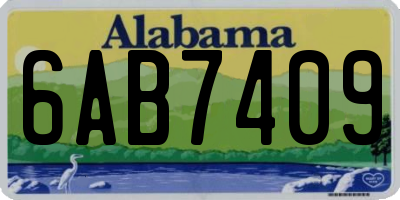 AL license plate 6AB7409