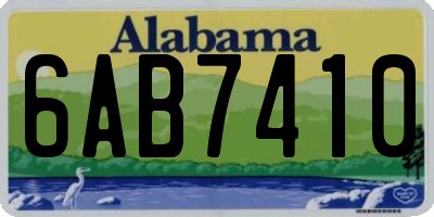 AL license plate 6AB7410