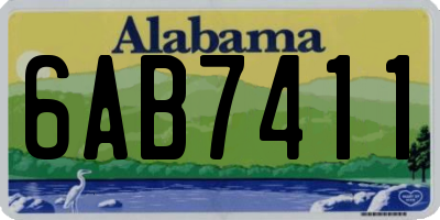 AL license plate 6AB7411