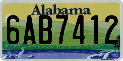 AL license plate 6AB7412