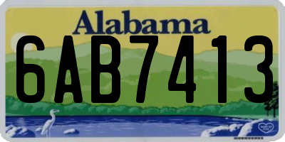 AL license plate 6AB7413