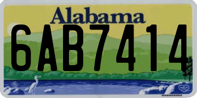 AL license plate 6AB7414