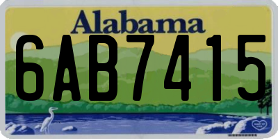 AL license plate 6AB7415