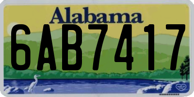AL license plate 6AB7417