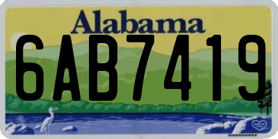 AL license plate 6AB7419