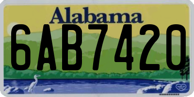 AL license plate 6AB7420