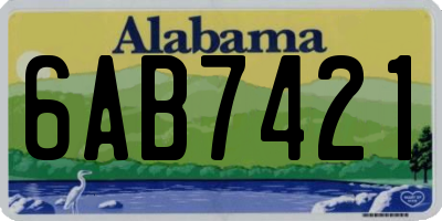 AL license plate 6AB7421
