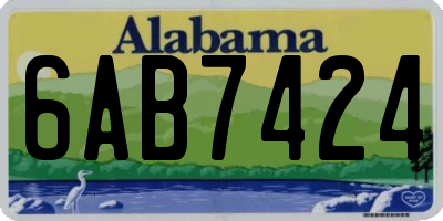 AL license plate 6AB7424