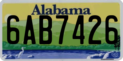 AL license plate 6AB7426