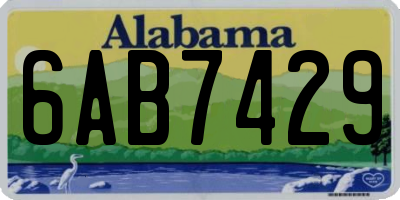 AL license plate 6AB7429