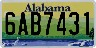 AL license plate 6AB7431