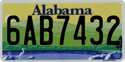 AL license plate 6AB7432