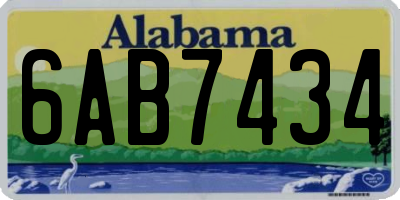 AL license plate 6AB7434
