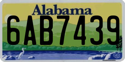 AL license plate 6AB7439