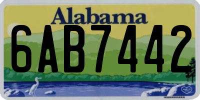 AL license plate 6AB7442