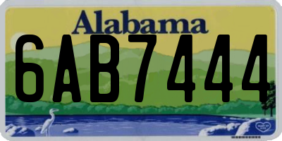 AL license plate 6AB7444