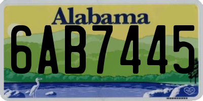 AL license plate 6AB7445