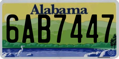 AL license plate 6AB7447