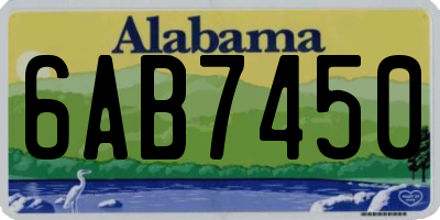 AL license plate 6AB7450