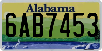 AL license plate 6AB7453