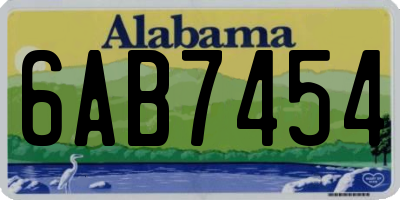 AL license plate 6AB7454