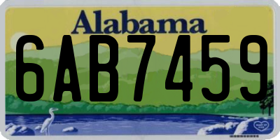 AL license plate 6AB7459