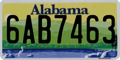AL license plate 6AB7463
