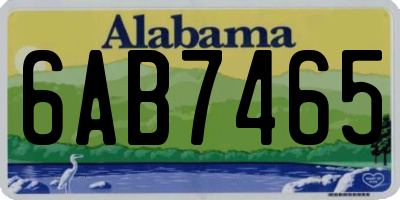 AL license plate 6AB7465