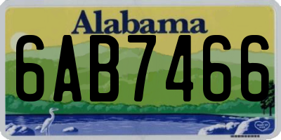 AL license plate 6AB7466