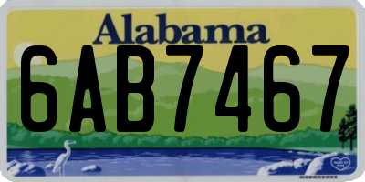AL license plate 6AB7467