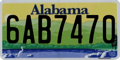 AL license plate 6AB7470