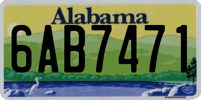 AL license plate 6AB7471