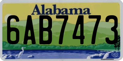 AL license plate 6AB7473